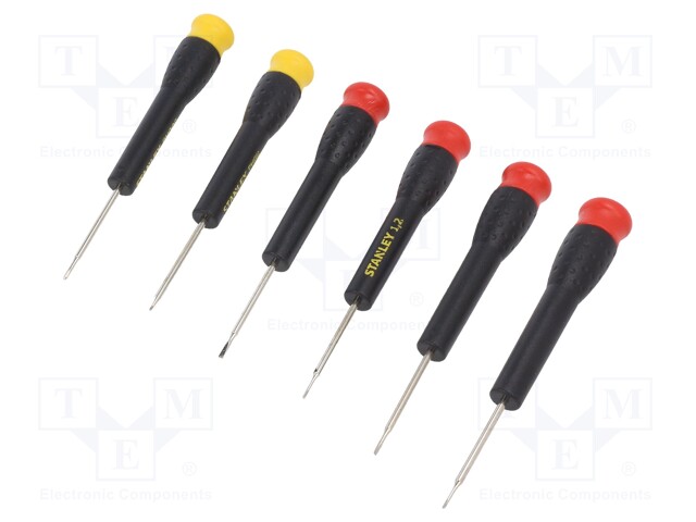 Kit: screwdrivers; Pcs: 6; precision; Phillips,slot