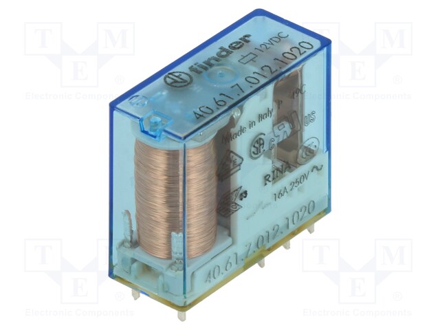 Relay: electromagnetic; Ucoil: 12VDC; miniature; PCB,socket; 288Ω