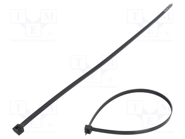 Cable tie; L: 650mm; W: 9mm; polyamide; 778N; black; Ømax: 190mm