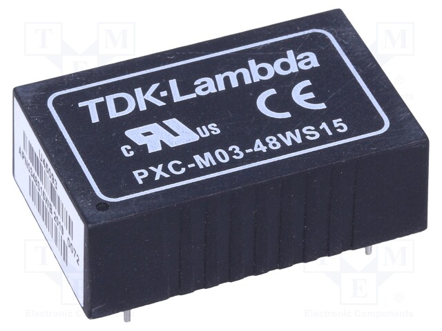 Converter: DC/DC; 3W; Uin: 18÷75V; 15VDC; Iout: 200mA; DIP24; 14g