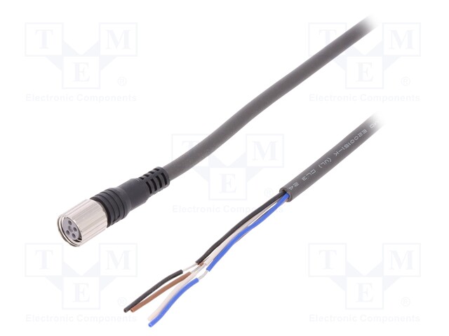 Connection lead; M8; PIN: 4; straight; 2m; plug