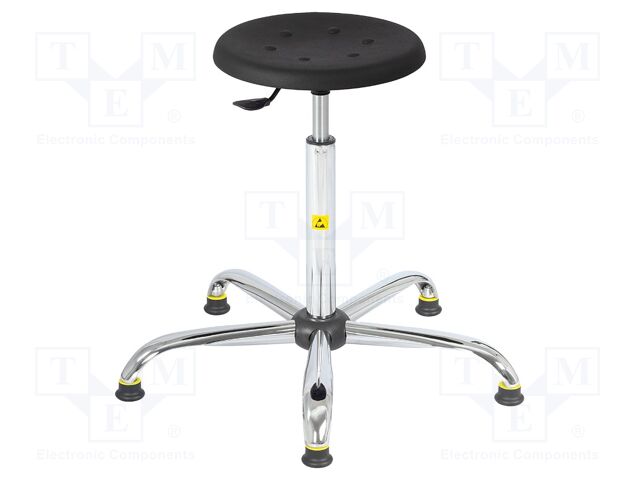 Stool; ESD; Seat dim: Ø350mm; 540÷790mm; Rsurf: 0.1÷1MΩ