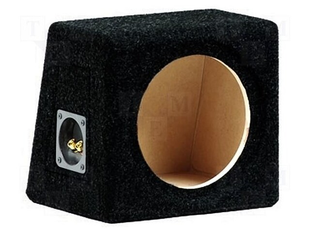 Car loudspeaker enclosure; MDF; black; textil; 8l; 200mm