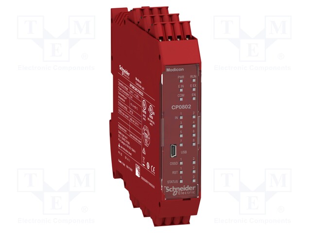 Module: safety controller; 24VDC; IN: 8; OUT: 2; -10÷55°C