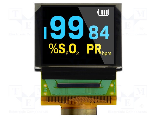 Display: OLED; graphical; 1.8"; 160x128; Dim: 42.7x33.4x1.6mm; RGB