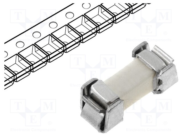 Fuse: fuse; quick blow; 3A; 125V; SMD; ceramic; 9,15x3,81x3,33mm