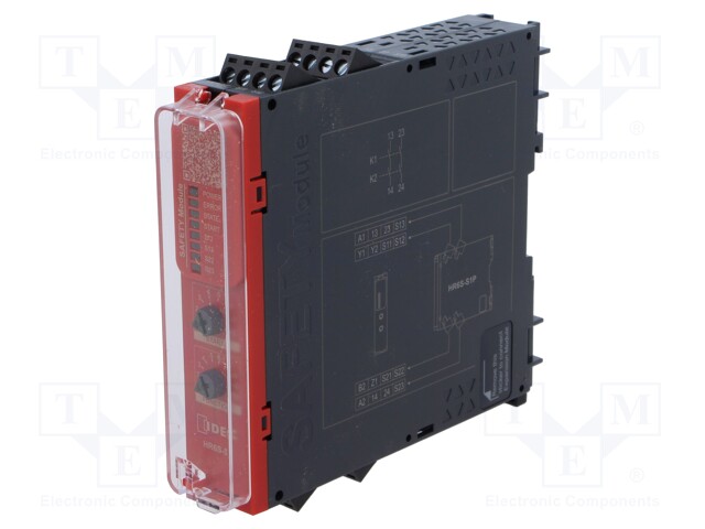 Module: safety relay; 24VAC; 24VDC; IN: 2; for DIN rail mounting