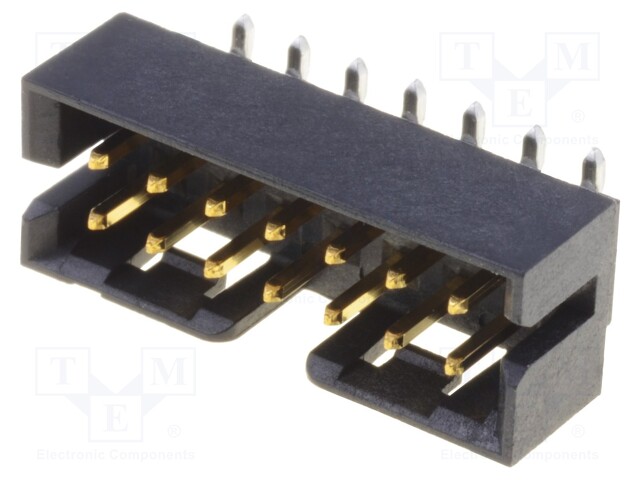 Socket; wire-board; male; Milli-Grid; 2mm; PIN: 14; SMT; gold-plated