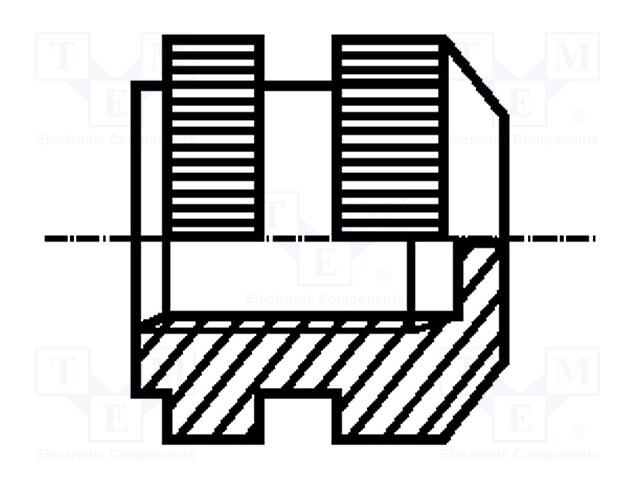 Threaded insert; brass; M5; BN 1045; DIN 16903S