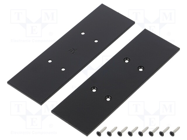 Cap for LED profiles; black; steel; Application: VARIO30