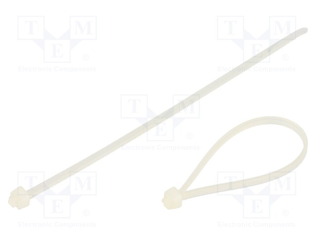 Cable tie; L: 102mm; W: 2.4mm; polyamide; 80N; natural; Ømax: 20mm