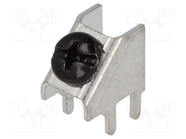 Terminal: screw terminal; THT,screw terminal; black; 7.5x5.1mm