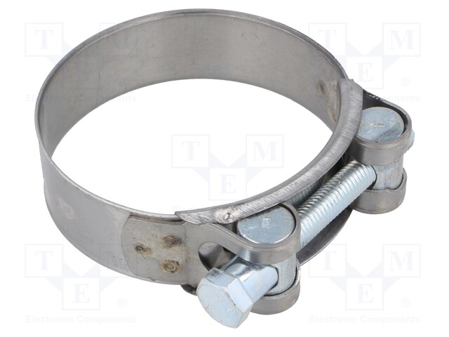 T-bolt clamp; W: 24mm; Clamping: 68÷73mm; chrome steel AISI 430