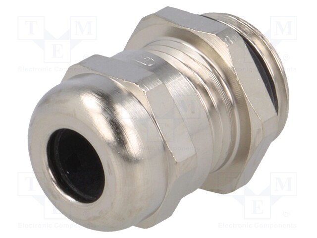 Cable gland; M16; IP68; Mat: brass; Body plating: nickel