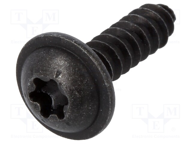 Screw; 100pcs; 16mm; steel; black; Thread: 4,2; 4,2x16