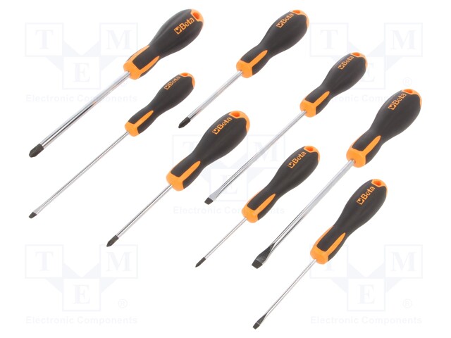 Kit: screwdrivers; Pcs: 8; Phillips,slot; EVOX