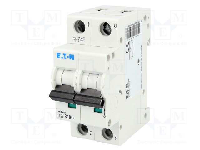 Circuit breaker; 230VAC; Inom: 10A; Poles: 1+N; DIN; Charact: B; 6kA