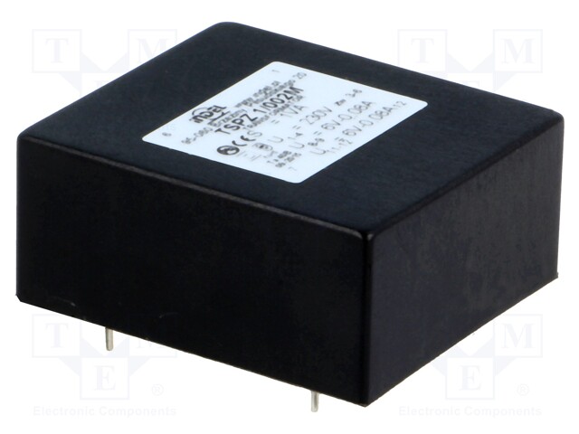 Transformer: encapsulated; 1VA; 230VAC; 6V; 6V; 0.08A; 0.08A; IP00