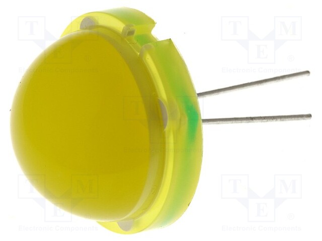 LED; 20mm; yellow; 2.5÷8.3mcd; 120°; No.of term: 2; 20mA