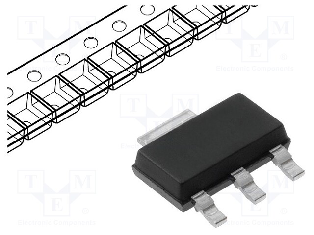 Transistor: N-MOSFET; unipolar; 250V; 0.375A; 1.5W; SOT223