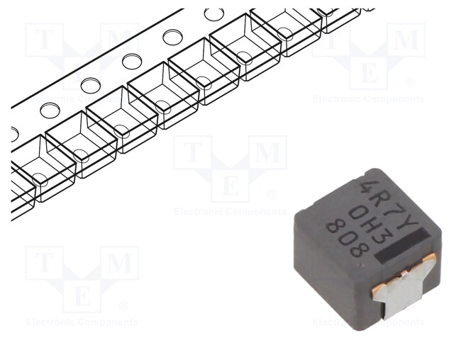 Inductor: wire; SMD; 4.7uH; 13.1A; 20mΩ; ±20%; 7.5x7x5.4mm