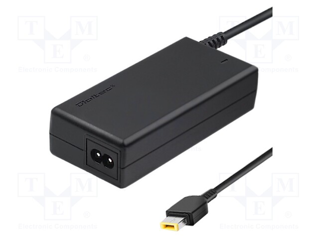 Power supply: switched-mode; 20VDC; 2.5A; Out: Slim tip+pin; 45W
