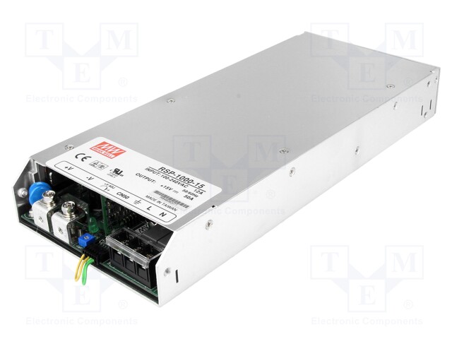 Power supply: switched-mode; modular; 750W; 15VDC; 295x127x41mm