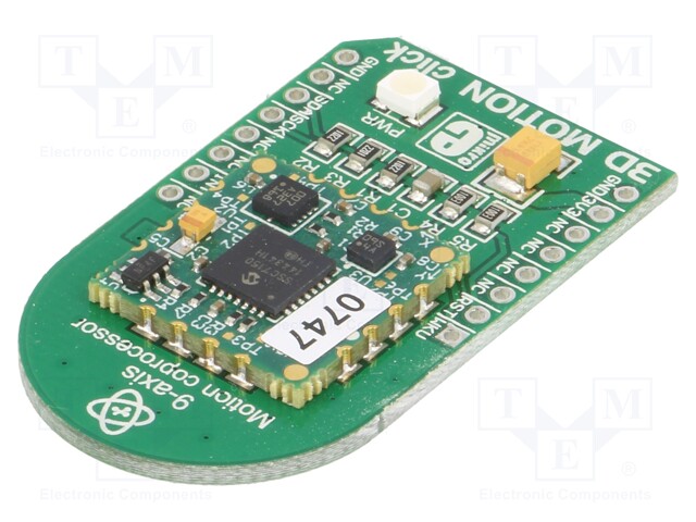 Click board; accelerometer,magnetometer,gyroscope; I2C; 3.3VDC