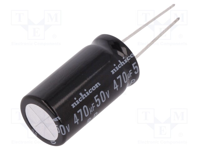 Capacitor: electrolytic; bipolar; THT; 470uF; 50VDC; Ø12.5x20mm