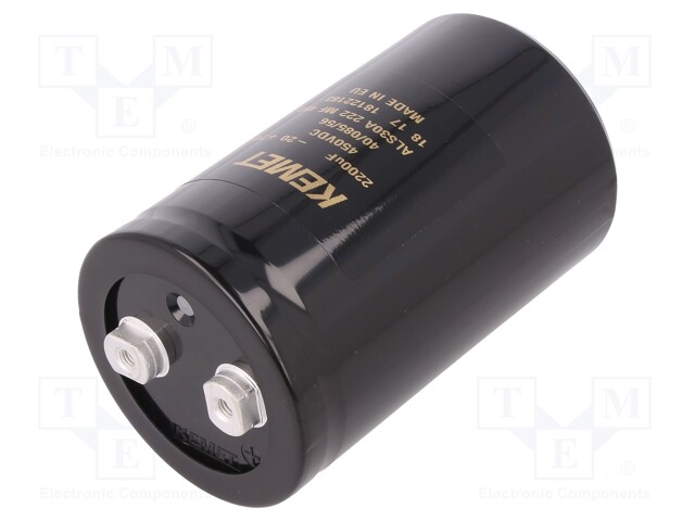 Capacitor: electrolytic; 2200uF; 450VDC; Leads: screw; ESR: 67mΩ