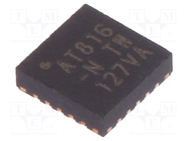 AVR microcontroller; EEPROM: 128B; SRAM: 512B; Flash: 8kB; QFN20