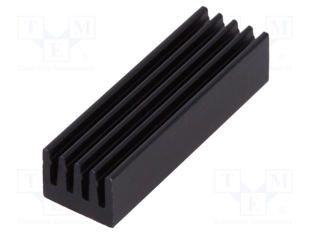 Heatsink: extruded; black; L: 26mm; W: 8mm; H: 6mm; 26K/W; aluminium