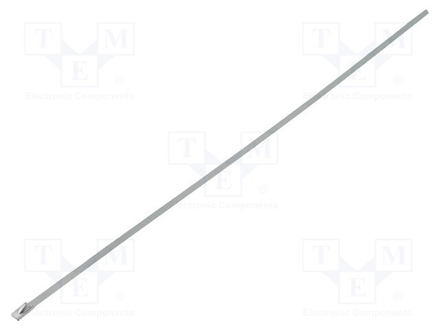 Cable tie; L: 360mm; W: 4.5mm; stainless steel; V: with ball lock