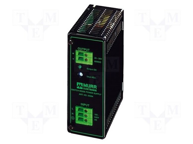 Power supply: switched-mode; modular; 60W; 12VDC; 10÷15VDC; 5A