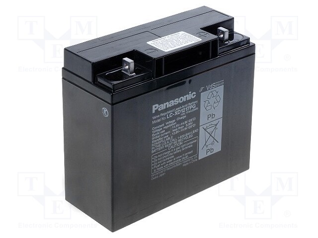 Re-battery: acid-lead; 12V; 17Ah; AGM; maintenance-free