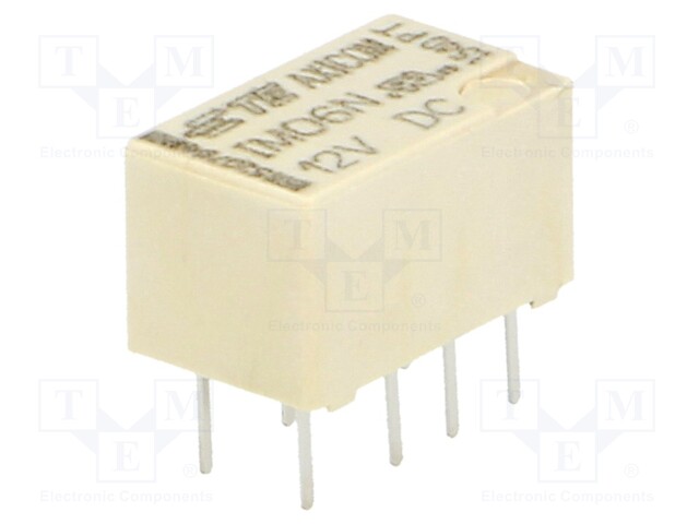 Relay: electromagnetic; DPDT; Ucoil: 12VDC; 0.5A/125VAC; 2A/30VDC