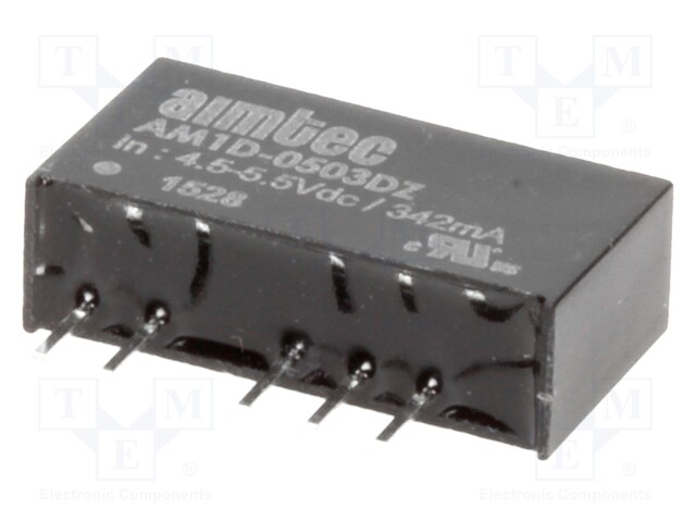 Converter: DC/DC; 1W; Uin: 4.5÷5.5V; 3.3VDC; Iout: 300mA; SIP7; 2.3g