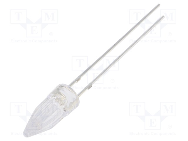 LED; 5mm; red; 500÷750mcd; 100°; 20mA; 12V; Front: Rocket