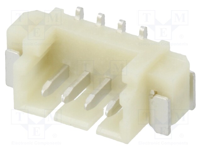 Socket; wire-board; male; 1.25mm; PIN: 4; SMT; 125V; 1A; tinned