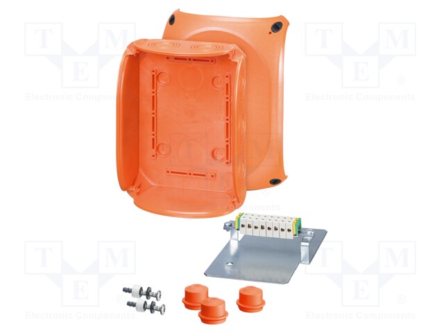 Enclosure: emergency; X: 155mm; Y: 210mm; Z: 92mm; IP65,IP66; orange