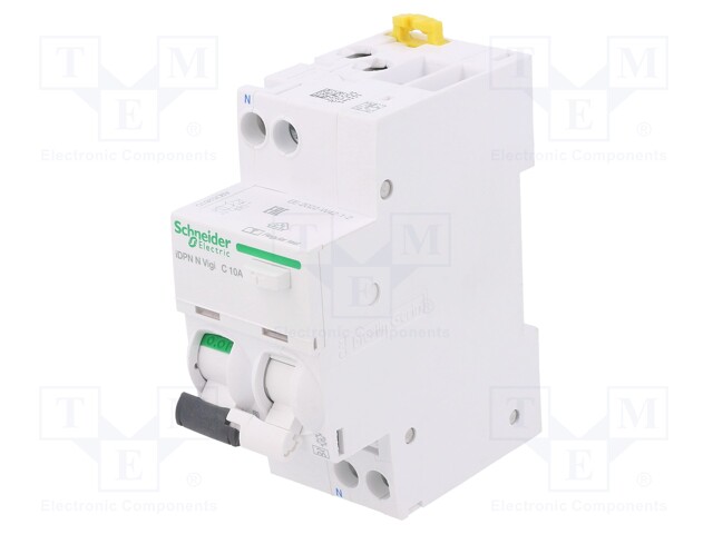 RCBO breaker; Inom: 6A; Ires: 100mA; Max surge current: 250A; DIN