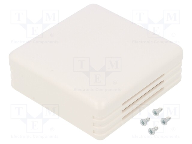 Enclosure: for alarms; X: 71mm; Y: 71mm; Z: 27mm; ABS; white