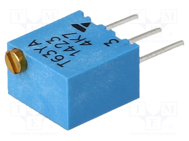 Potentiometer: mounting; horizontal,multiturn; 4.7kΩ; 250mW; ±10%