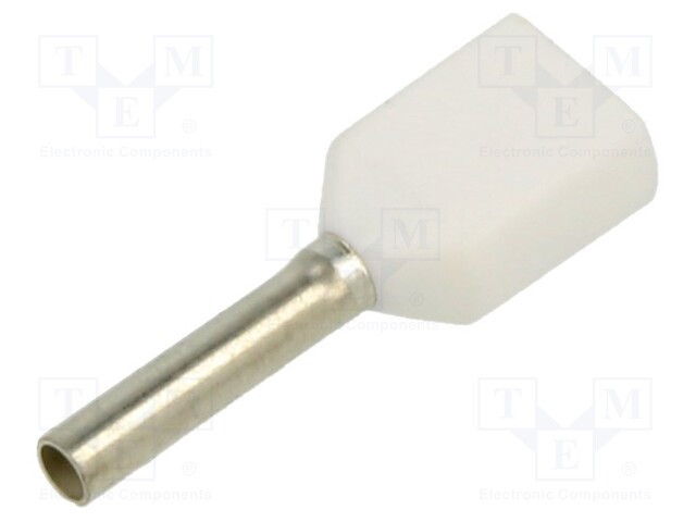 TERMINAL, WIRE FERRULE, 20AWG, WHT