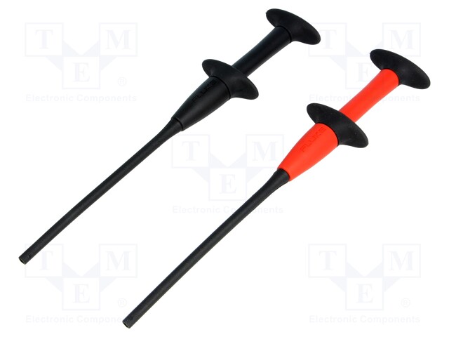 Clip-on probe; with puncturing point; red and black; 1kV; 4mm