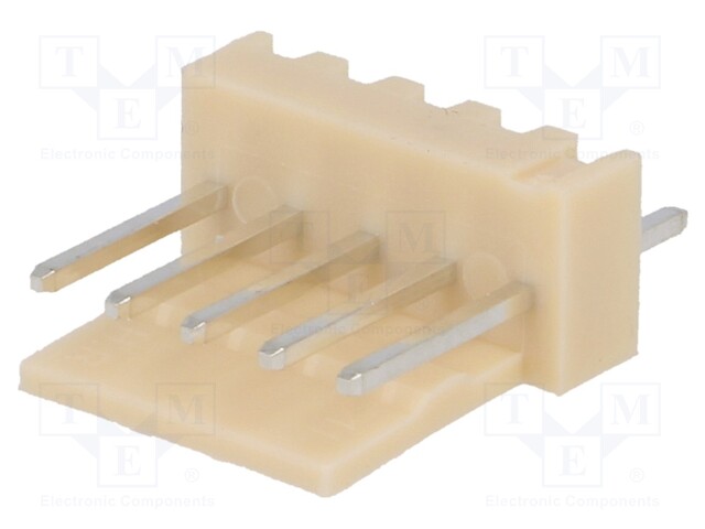 Socket; wire-board; male; NS25; 2.54mm; PIN: 5; THT; 250V; 3A; tinned