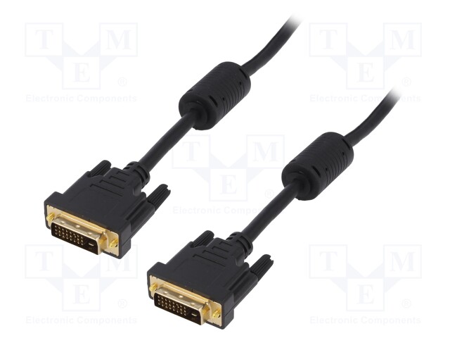 Cable; dual link; DVI-D (24+1) plug,both sides; 5m