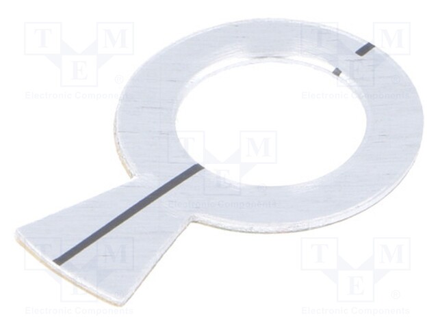 Pointer; aluminium; self-adhesive; 16mm; Mounting: on panel