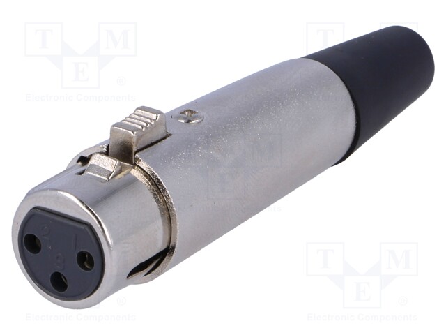 Plug; XLR; female; PIN: 3; straight; for cable