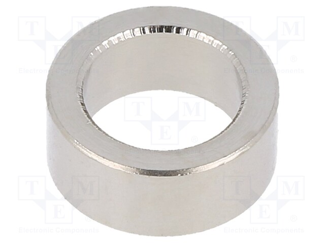 Spacer sleeve; 8.2mm; cylindrical; brass; nickel; Out.diam: 5mm